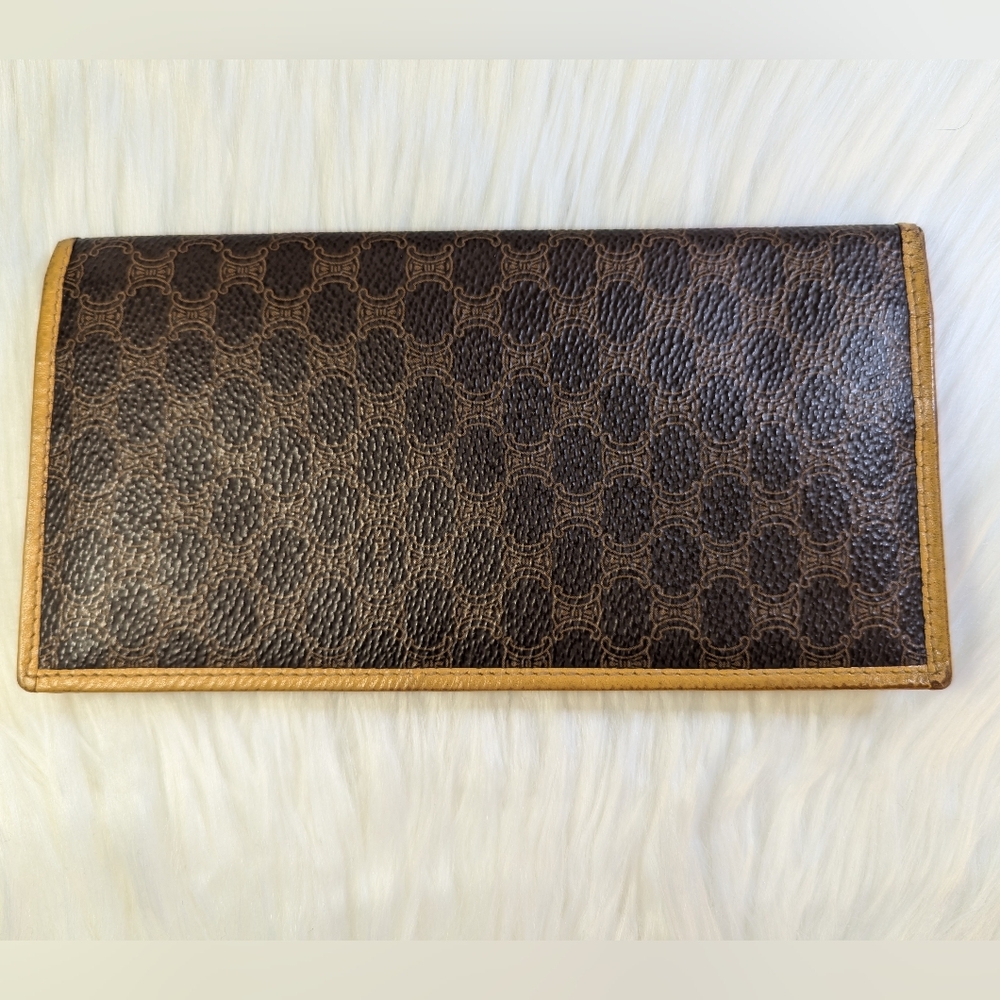 ❤️ CELINE Wallet Bifold Macadam Vintage Leather Coated Canvas ❤️